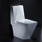Diamond Shape Bathroom Sanitary Ware Ceramic 250mm Roughing-in Bathroom Ceramic Washdown One piece Toilet